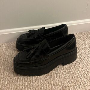 Zara platform loafers